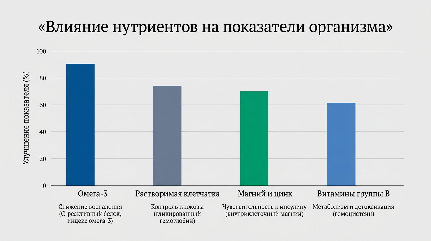 Влияние нутриентов на показатели организма